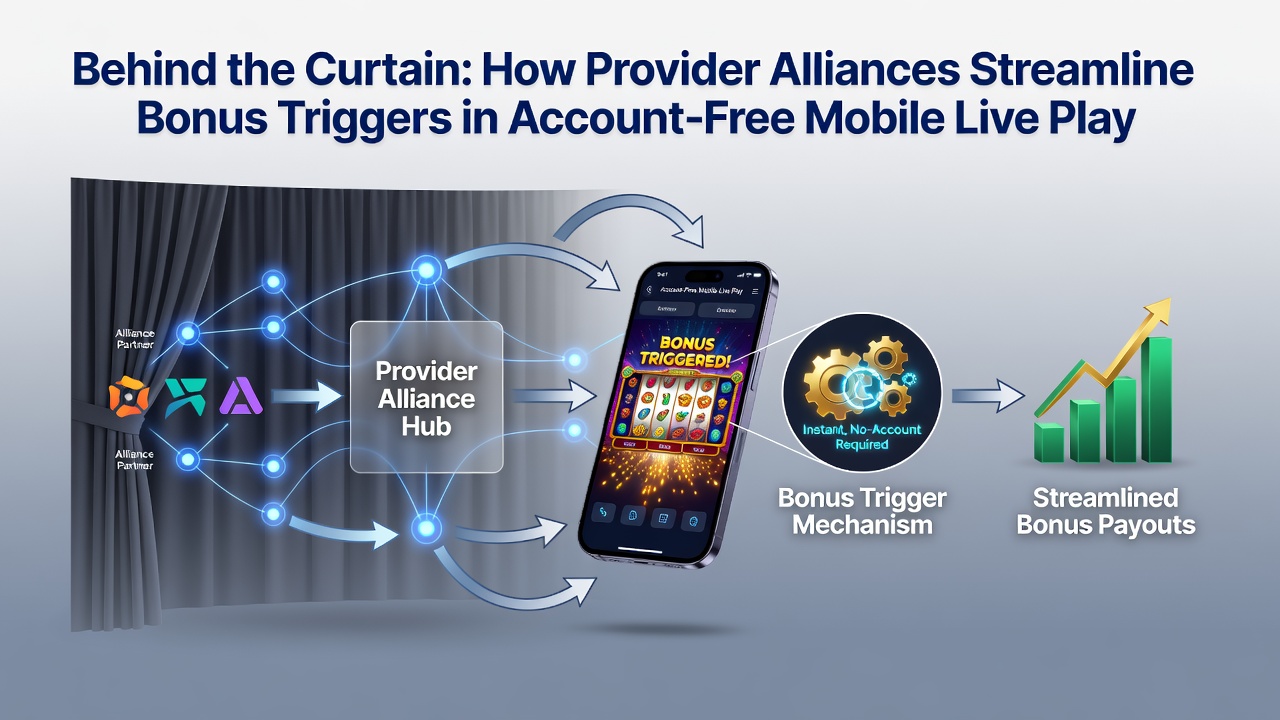 Provider alliance diagram showing seamless bonus integration in mobile live play environments