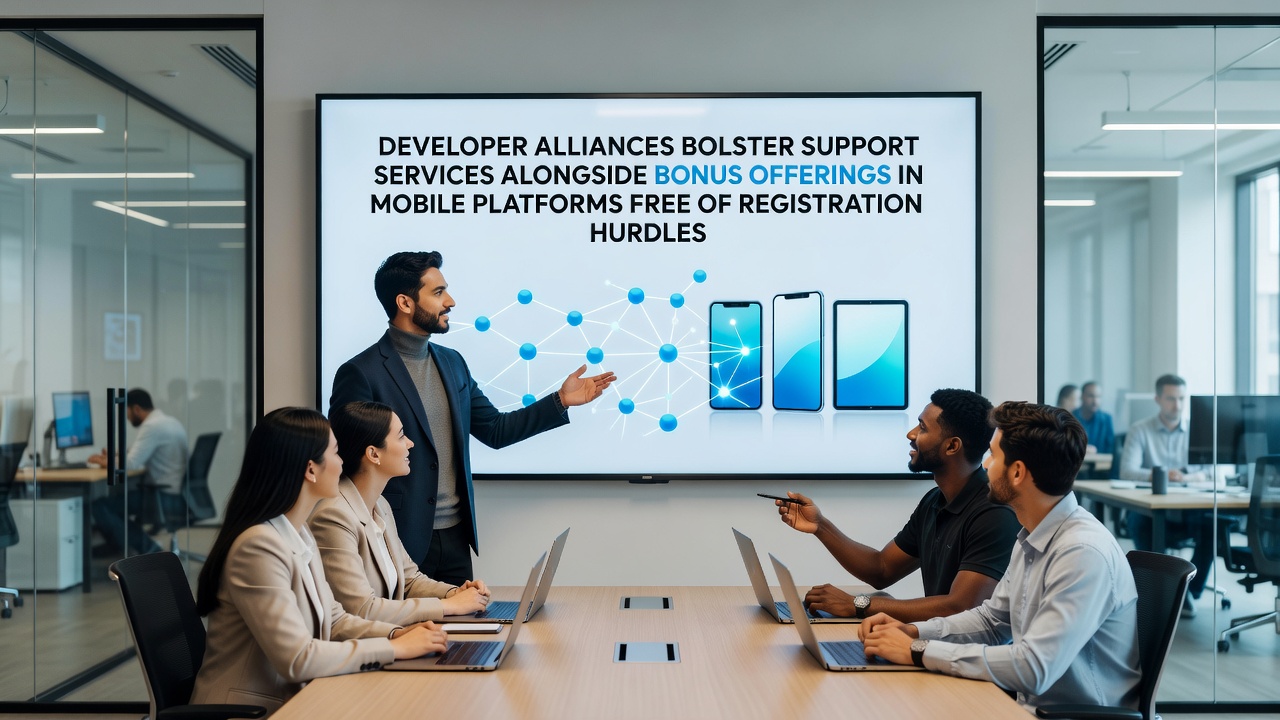 Developer alliances enhancing mobile gaming support and bonuses in registration-free environments