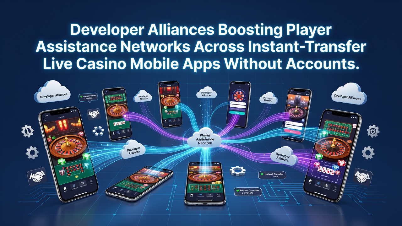 Gaming developers collaborating on mobile casino support networks with instant transfers