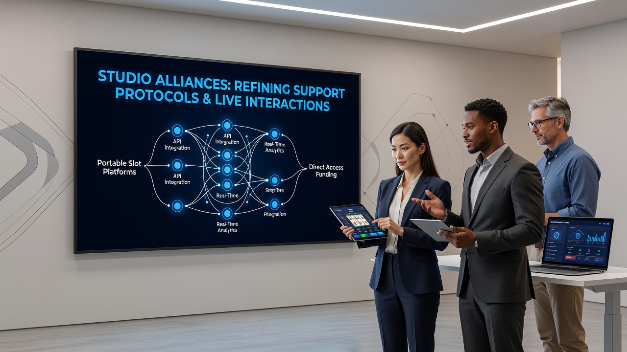 Gaming studio teams collaborating on mobile slot support systems and live interaction tools