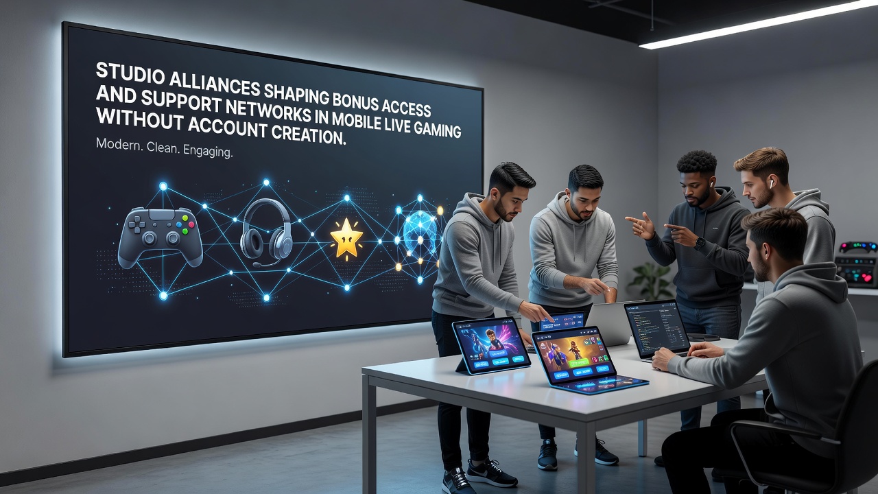 Game studio partnerships enabling seamless bonus access in mobile live gaming environments