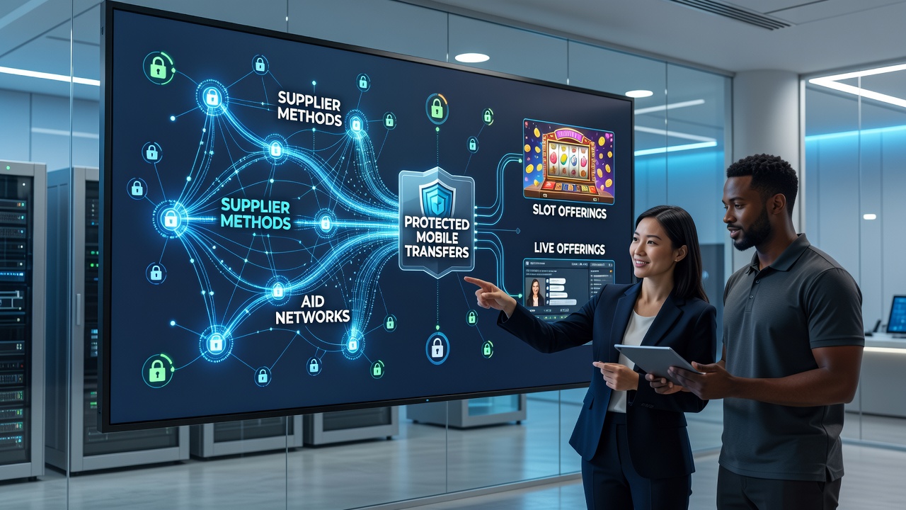 Protected mobile transfers supporting slots and live offerings through supplier networks