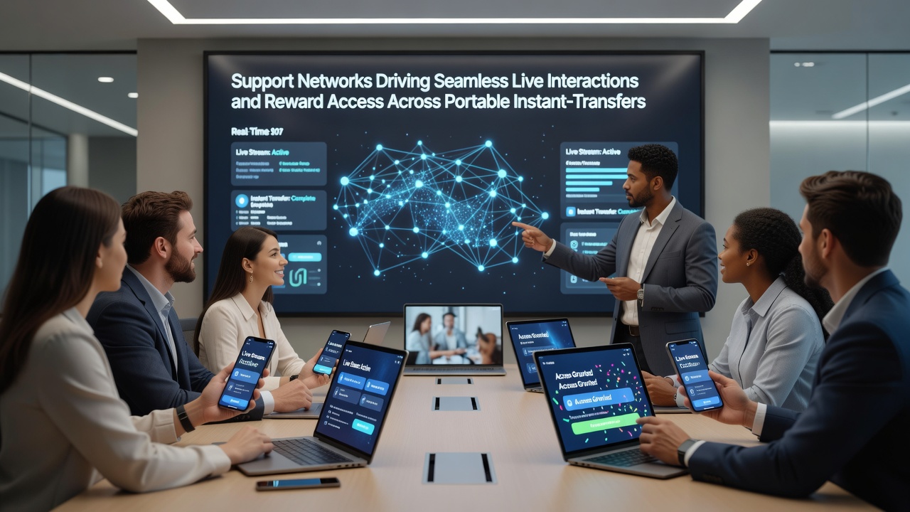 Real-time support coordination for reward access in portable instant-transfer gaming environments